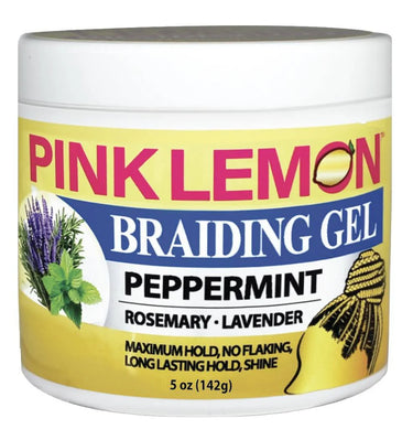 Pink Lemon Braiding Gel Peppermint – Maximum Hold 5 Oz